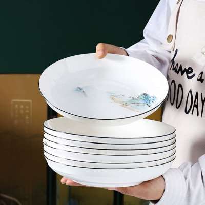 碗碟套装家用网红中式风碗盘筷勺组合陶瓷餐具米饭碗汤碗盘子菜盘