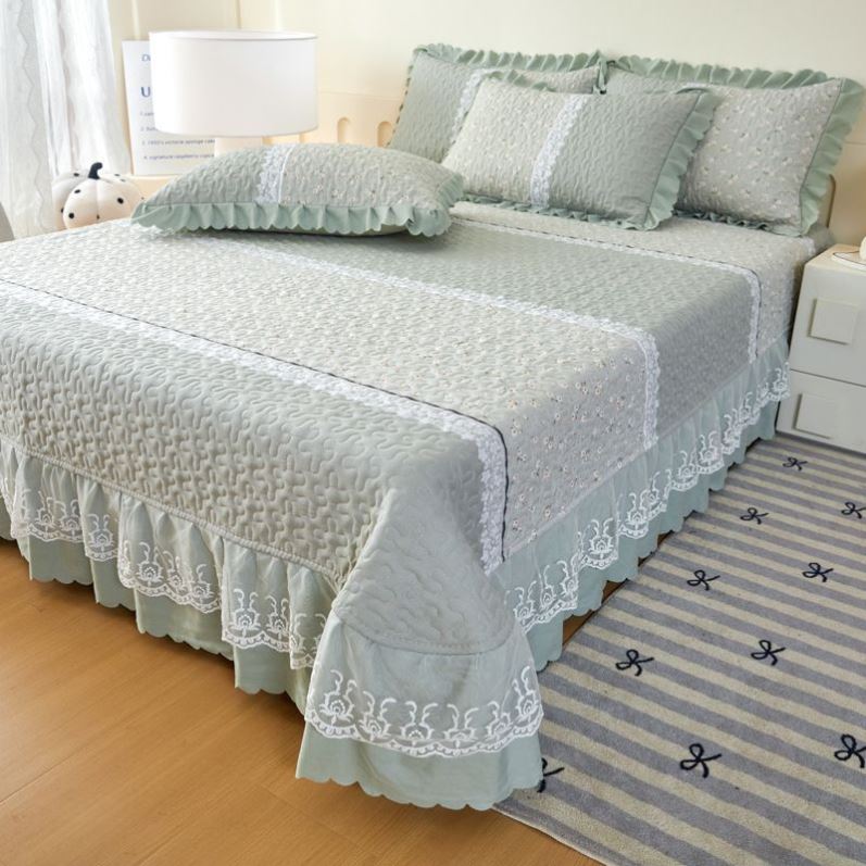 a类双层纱床盖单件2026新款四季通用榻榻米防滑夹棉床单人三件套3