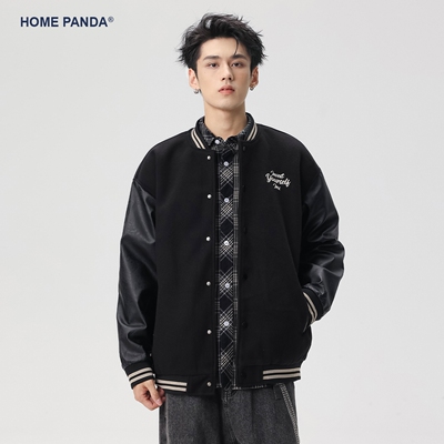 HomePanda美式复古棒球服外套男