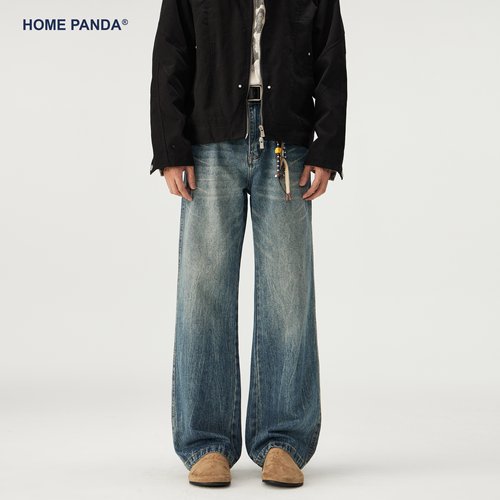 HomePanda直筒牛仔裤男