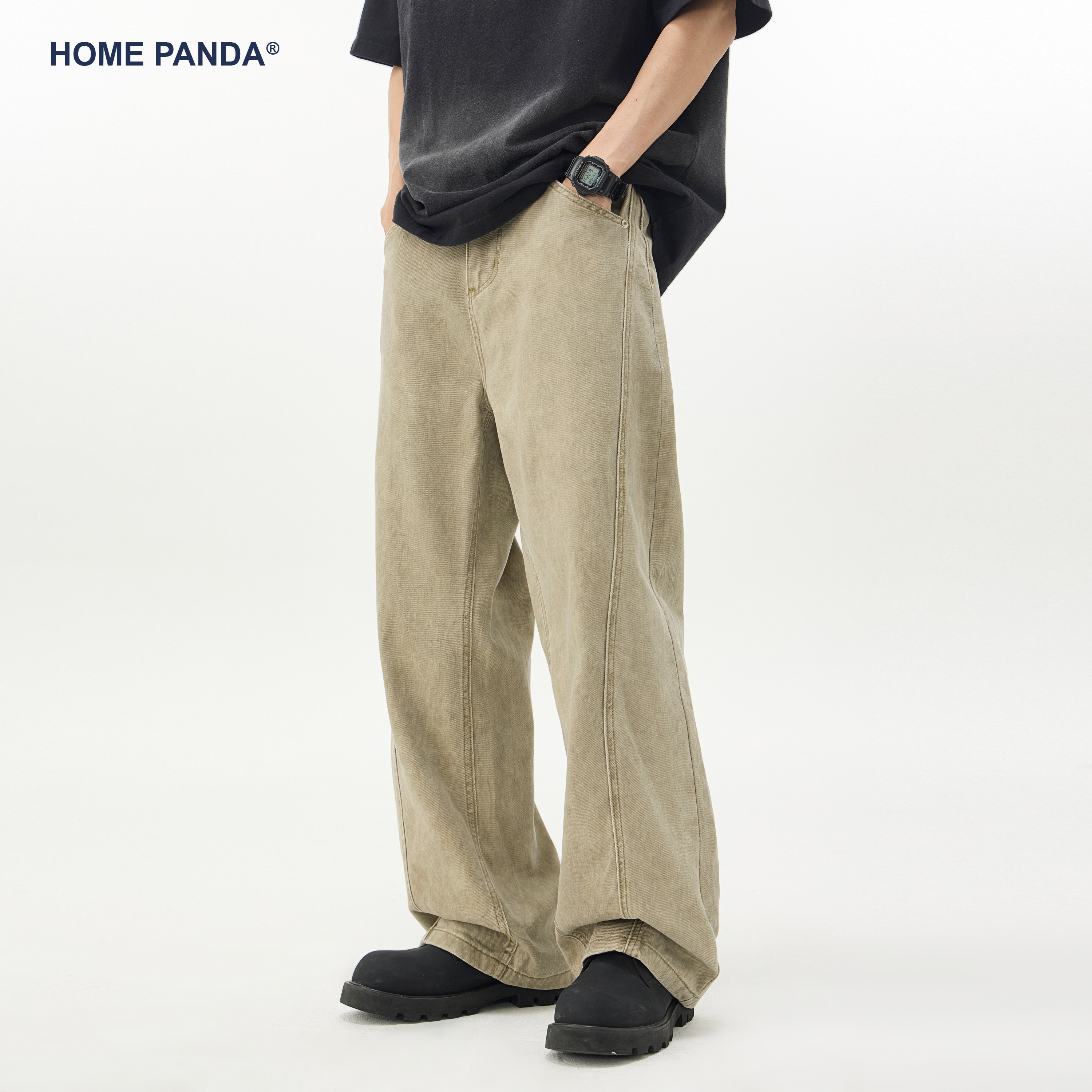 HomePanda扎染脏脏休闲裤男