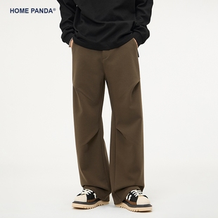 潮牌伞兵阔腿垂感拖地西裤 美式 男春秋季 HomePanda宽松直筒休闲裤