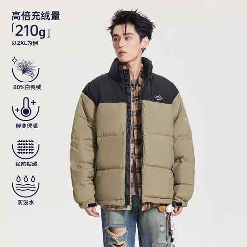 HomePanda白鸭绒立领羽绒服男士