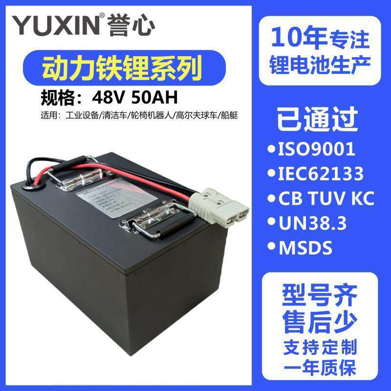 磷酸铁锂电池48V工业设备轮椅机器人高尔夫球车锂电池组智能安全