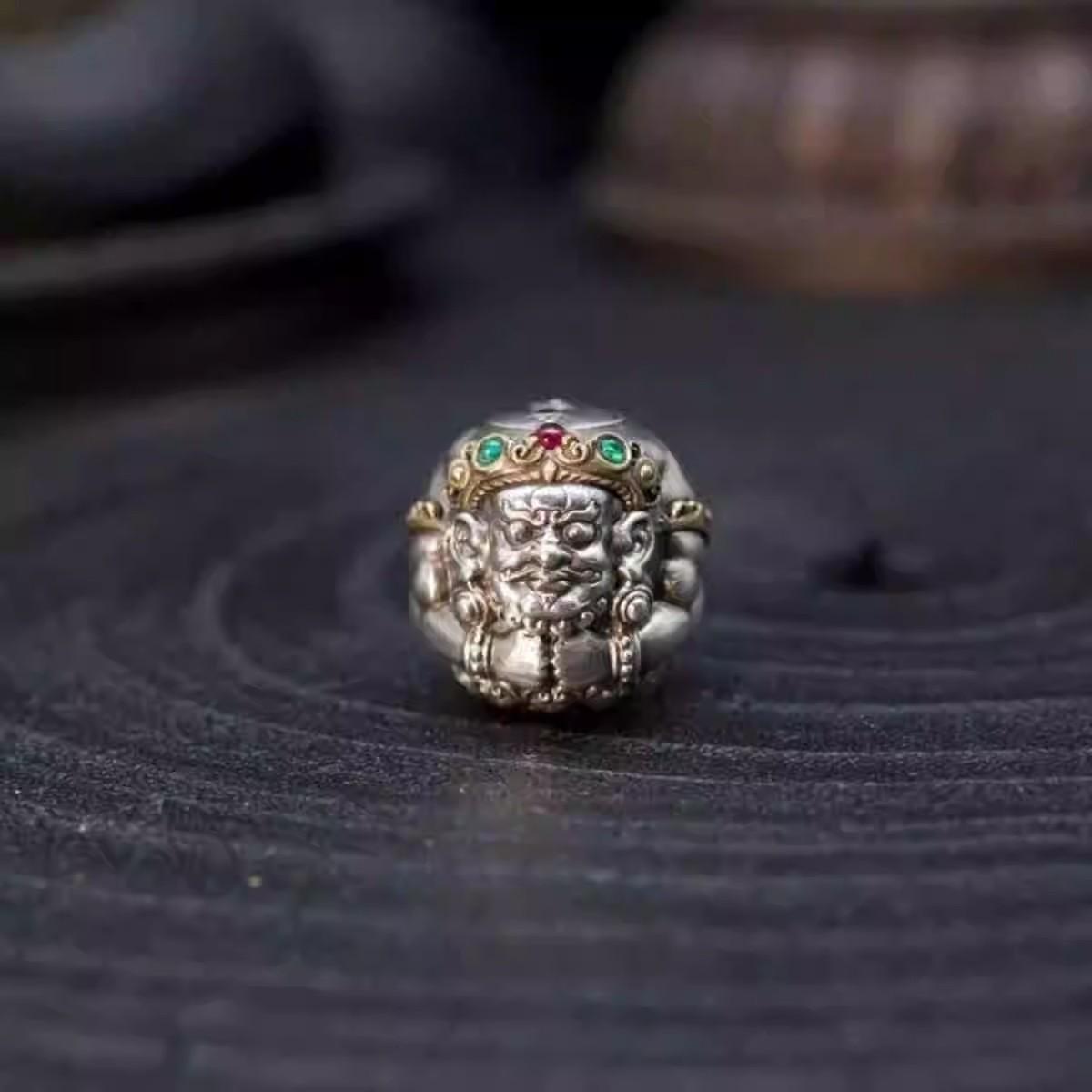 s925纯银镀金镶嵌宝石文玩手串