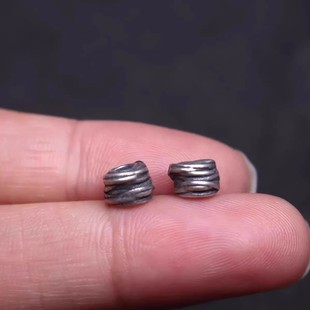 原创纯银925银丝缠丝顶腰珠隔珠金刚星月菩提手串长串diy文玩配饰