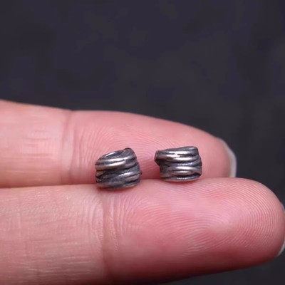 原创纯银925银丝缠丝顶腰珠隔珠金刚星月菩提手串长串diy文玩配饰