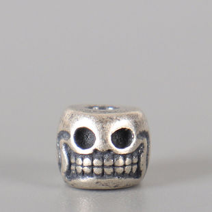 s925银尸陀林桶珠 藏传阿呆配饰 佛珠念珠手串隔珠弟子珠配珠