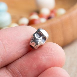 精工S925银无相尸陀林腰珠配珠文玩百香籽星月阿呆隔珠弟子珠配饰