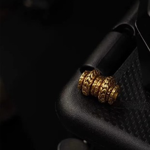 DIY配件文玩能万轴18k金色隔珠万向轴配饰隔片手串藏式黄金色