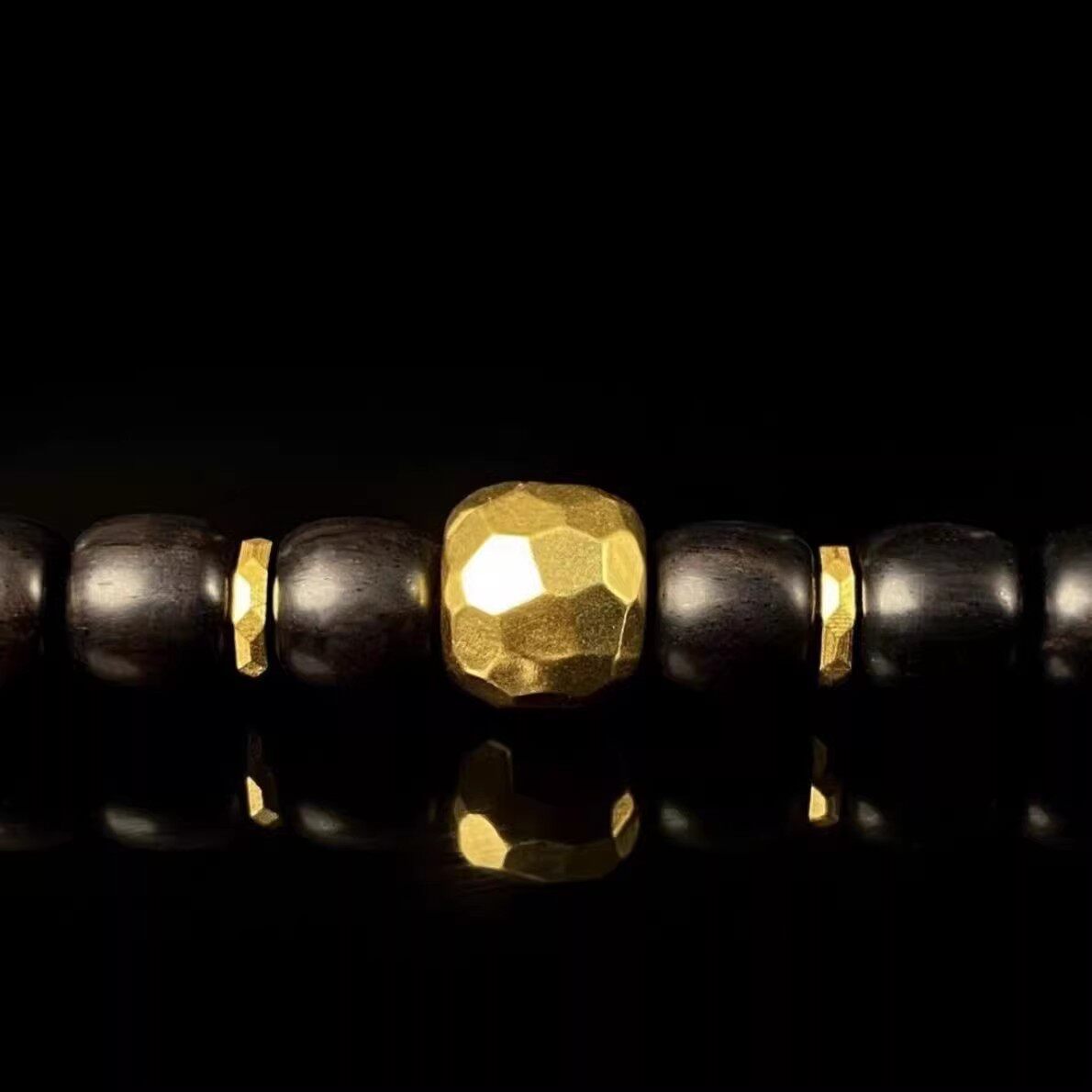 锤纹无相隔珠 顶珠文玩玩配饰百搭手串diy配件男女同款