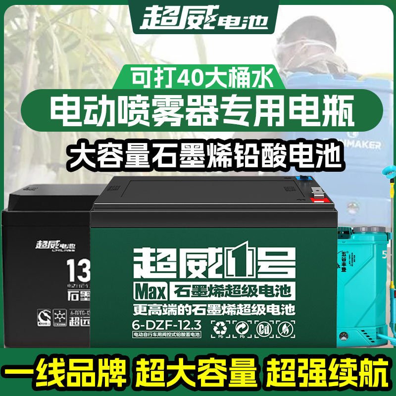 电动喷雾器专用电瓶12v12a背负式农用消毒农药喷壶大容量铅酸电池-封面