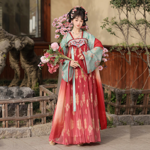 玉指捻_袅袅县主 原创齐胸襦裙汉服女2025新款超仙气绝美唐制古装