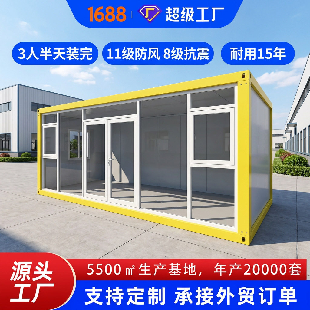 集装箱房住人活动房支持定拼箱临时板房使用寿命达10年垃圾分类房