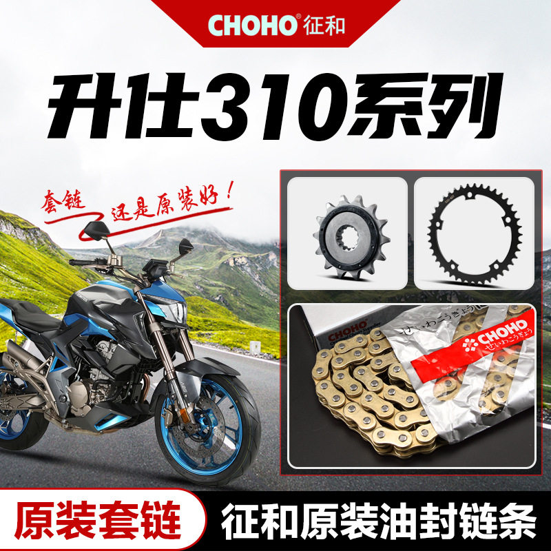 升仕S310套链ZT310-X-R-T-V单摇臂原厂大小链轮牙盘征和油封链条