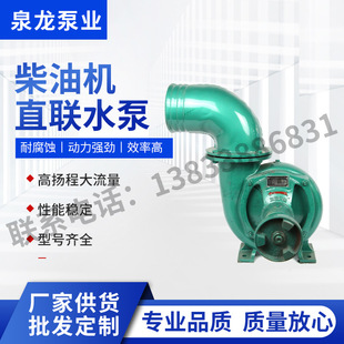 泉龙泵业柴油机直联离心泵 农业灌溉 水产养殖低噪音耐高温离心泵
