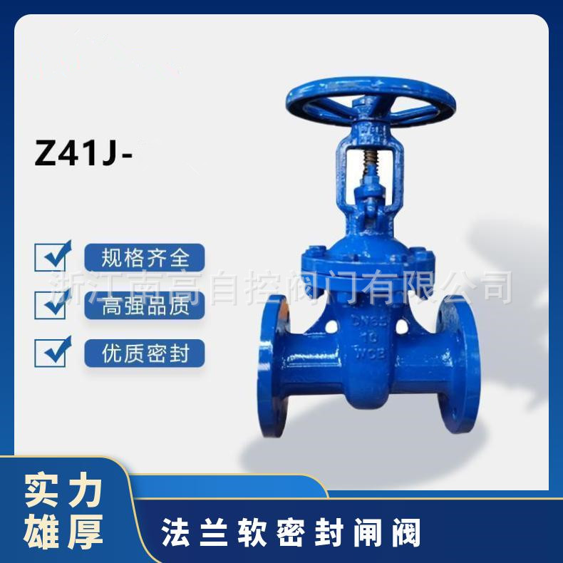 南高阀门生产 Z41J-10C法兰衬胶闸阀 软密封 铸钢材质 耐腐蚀