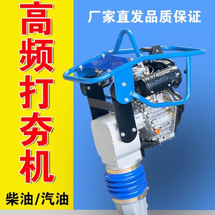 电动冲击夯220V汽油柴油打夯机地基路面小型夯土机振动夯实砸地机
