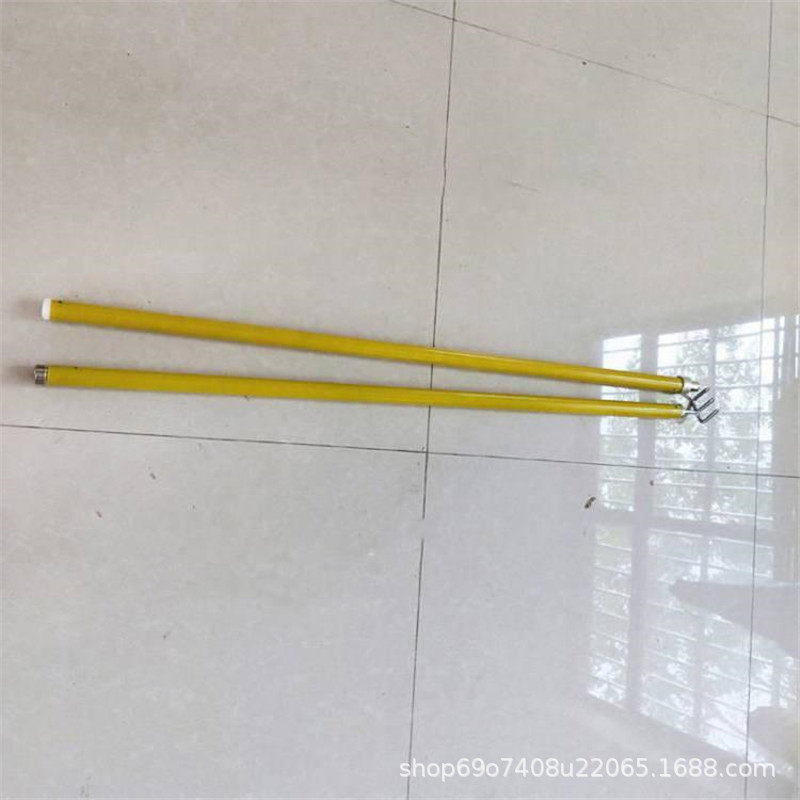 带电作业三齿带钩耙子电工用杂物耙三齿耙头高压绝缘三齿耙