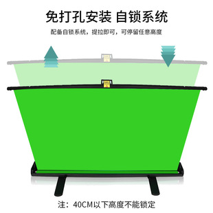 地拉绿幕抠像背景布直播幕布拍照移动便携式可升降户外地拉幕布