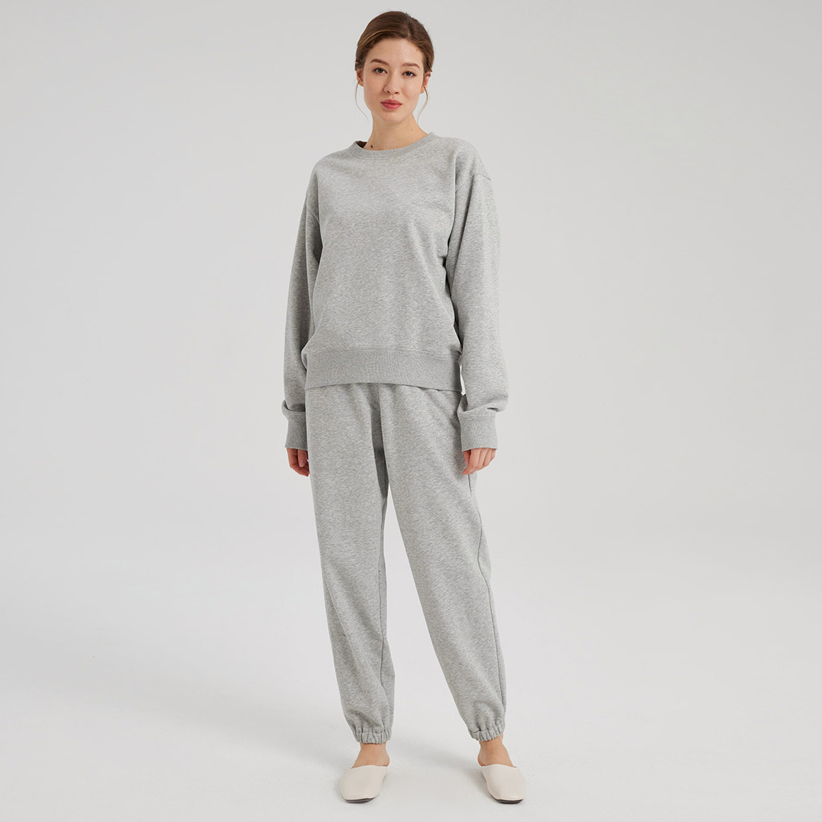 Nap Loungewear卫衣卫裤套装女圆领简约休闲秋冬季长袖长裤两件套