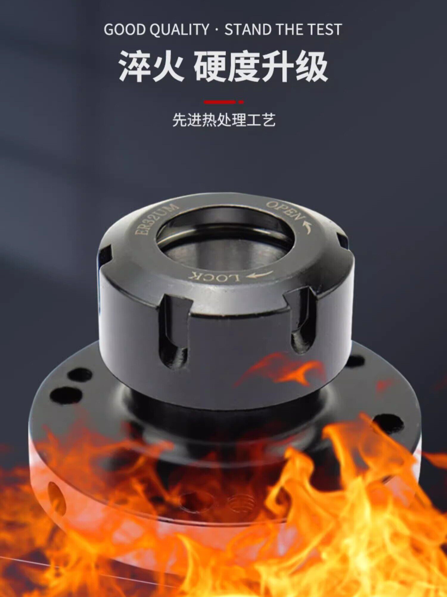 高精夹头座ER16/32/40/50筒夹A2法兰盘四五轴夹头直孔可代替卡盘