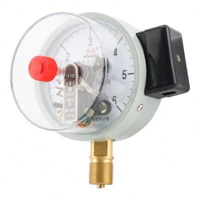 红旗仪表官方正品YX-100电接点压力表0-1.6MPA水泵水塔控制器10va