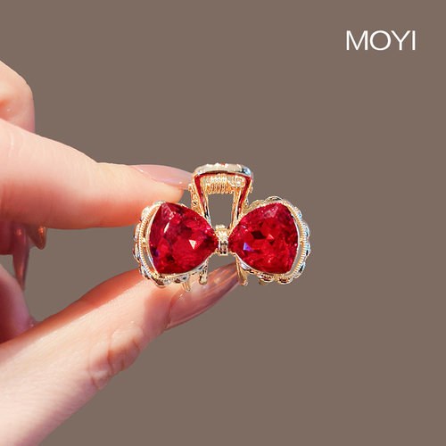 茉怡抓夹合金甜美水钻鲨鱼夹