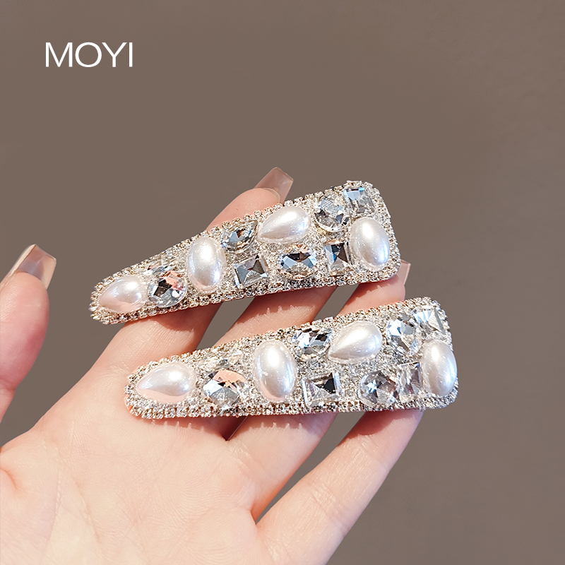 2025高级感满钻珍珠发夹掰掰夹网红轻奢刘海夹春夏新款侧边碎发夹