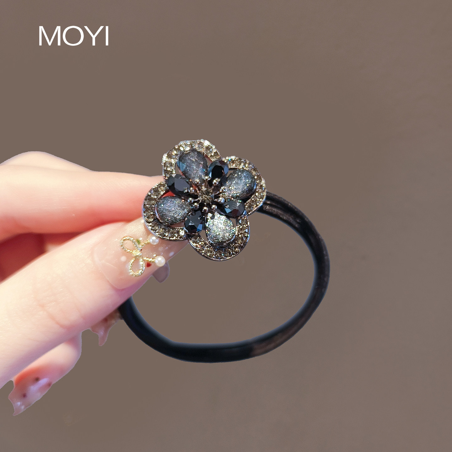 奢华水钻花朵发圈高弹力头绳时尚百搭发饰高级感耐用精致橡皮筋女,饰品/流行首饰/时尚饰品新,发饰,淘宝优惠券,粉丝福利购,淘宝优惠卷