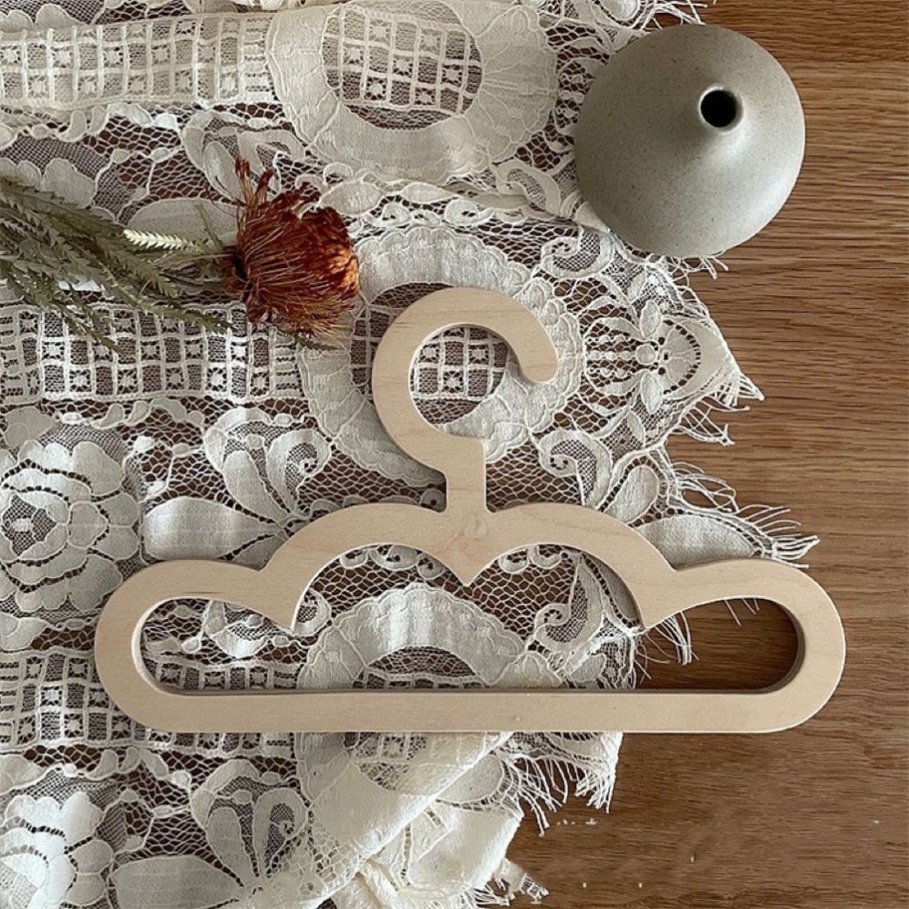 ins北欧风木质家用云朵儿童衣架 DIY婴儿无痕创意宠物童装衣架