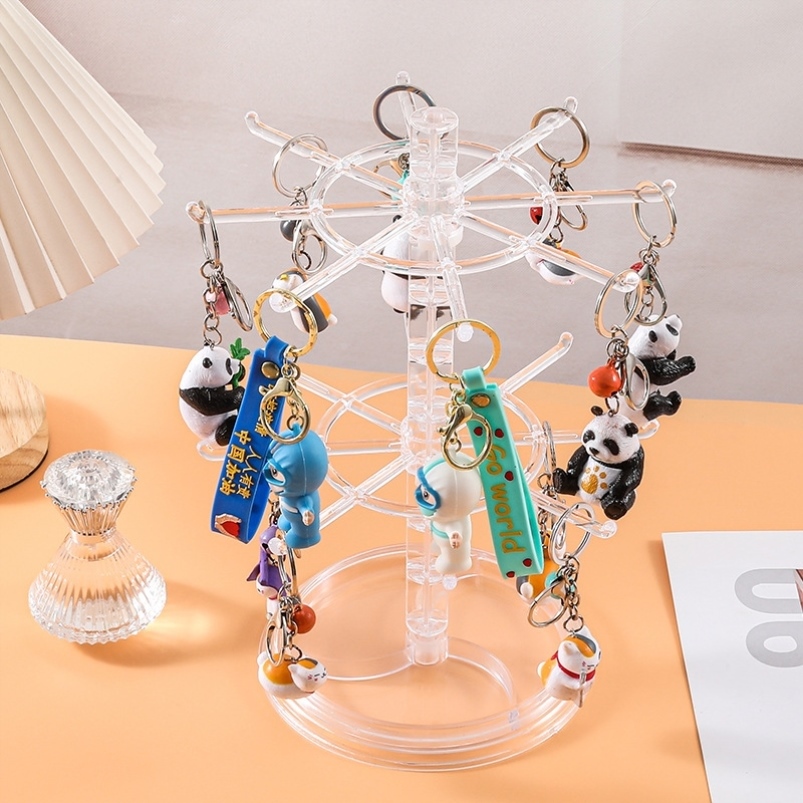 桌面旋转多层小饰品挂件手机壳发圈耳塞钥匙扣手链项链展示挂架子