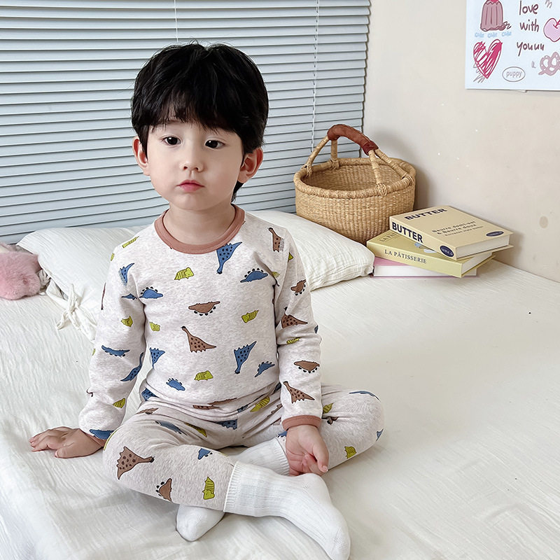 儿童内衣套装纯棉男童秋