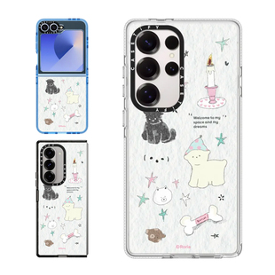 现货CASETiFY笨笨芝士的房间适用三星S24/S25 Ultra手机壳Z Flip 6/Z Fold 5卡通可爱小猫小狗治愈少女保护套