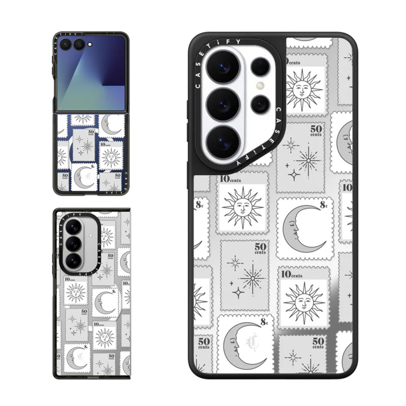 现货CASETiFY星空邮票适用三星S25/S26 Ultra手机壳Z Flip7/Z Fold 6/5个性创意小众轻奢神秘艺术保护套s24+