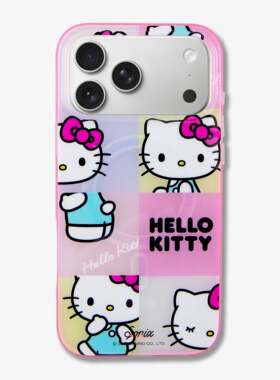 sonix三丽鸥联名Hello Kitty网格适用苹果iPhone17 pro max磁吸手机壳16凯蒂猫格纹可爱少女心软妹全包保护套