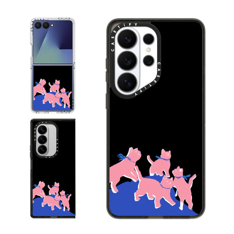 现货CASETiFY宠物系列到处喵喵适用三星S25/S26 Ultra手机壳Z Flip7/Z Fold 6/5小众趣味可爱猫咪保护套s24+
