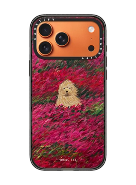 现货CASETiFY红色花海风中凌乱小狗适用苹果iPhone17 Pro Max手机壳16/15/14磁吸13梦幻艺术12防摔保护套air