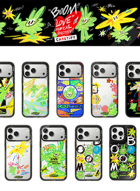 现货CASETiFY联名本土艺术家CROSSWAVE适用苹果iPhone17 Pro Max磁吸手机壳16/15/14创意13美好烟花保护套12