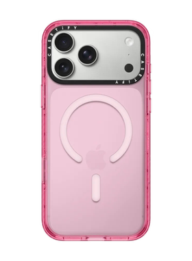 CASETiFY粉红色粉钻海适用苹果iPhone17 pro max手机壳16/15磁吸Magsafe净版半透简约可定制写名字防摔保护套