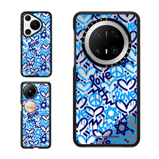 现货CASETiFY爱之星适用华为P70 Pro手机壳Ultra/Pocket 2折叠Mate60/70Pro+创意爱心涂鸦艺术高端防摔保护套