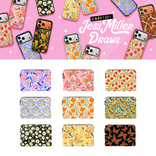 MacBook CASETiFY艺术家Jess Miller Draws丛林花卉适用苹果iPad 16寸笔记本电脑包海绵内胆包袋保护套 Pro13