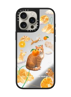 现货CASETiFY橙色飞行猫咪适用苹果iPhone16 pro max磁吸手机壳15/14/13/12创意潮牌小众轻奢梦幻艺术防摔套