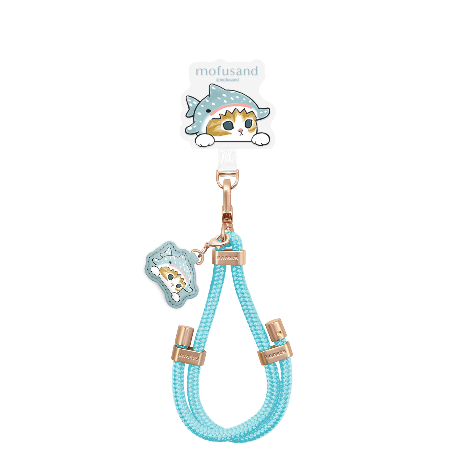 猫福珊迪卡通可爱皮革吊饰编织手腕带手机挂绳多功能相机钥匙挂件