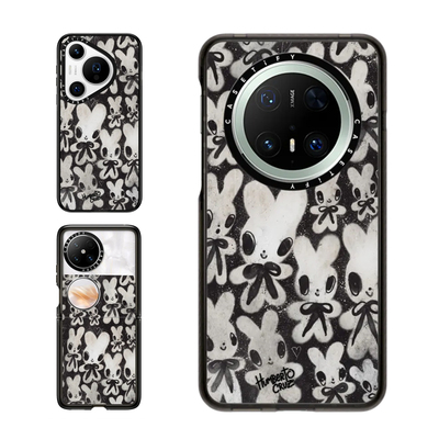 CASETiFY黑色蝴蝶结兔子手机壳