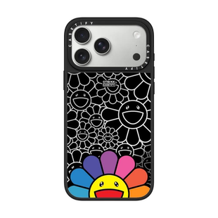 现货CASETiFY联名村上隆太阳花笑脸彩虹适用苹果iPhone17 pro max磁吸手机壳16/15/14时尚潮流限量款保护套13