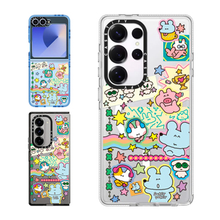 现货CASETiFY趣味Sukeydokey可爱装饰贴纸适用三星S24/S25 Ultra手机壳Z Flip 6/Z Fold 5治愈涂鸦保护套s23
