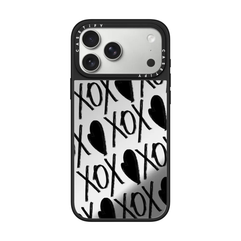 现货CASETiFY黑色xoxo满印适用苹果iPhone17 Pro Max磁吸手机壳16/15/14复古14千禧风y2k甜酷12个性保护套air