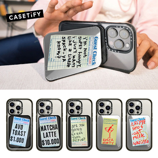 CASETIFY美食爱好者手写涂鸦艺术磁吸手机支架卡包支撑追剧神器潮