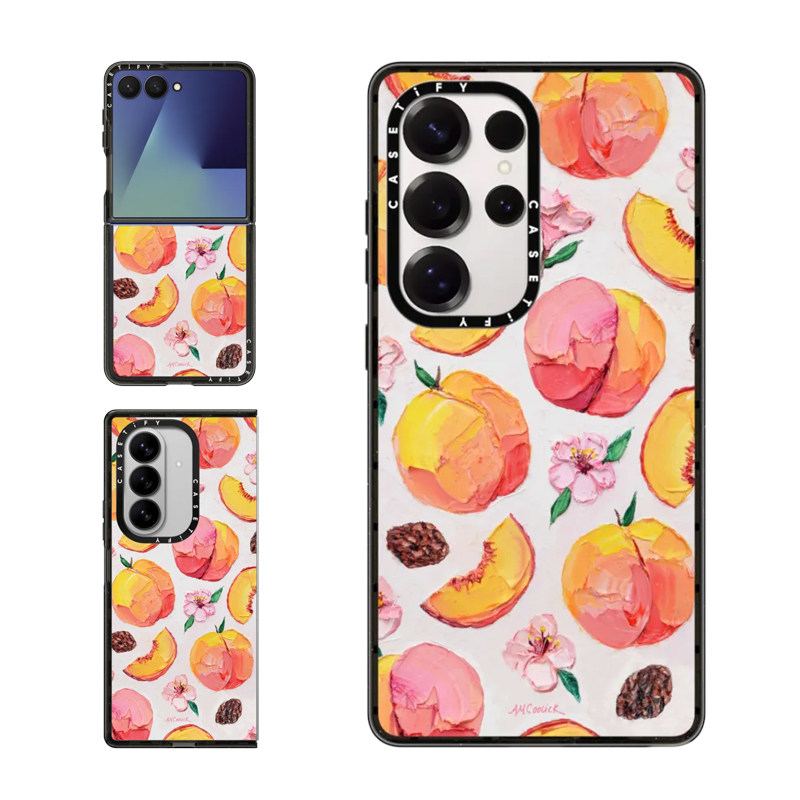 CASETiFY桃子与花朵艺术手机壳